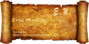 Erni Mirella névjegykártya